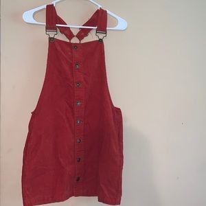 Denim Corduroy Overall Dress